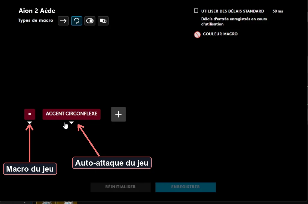 Macro G Hub pour l'Aède d'Aion 2