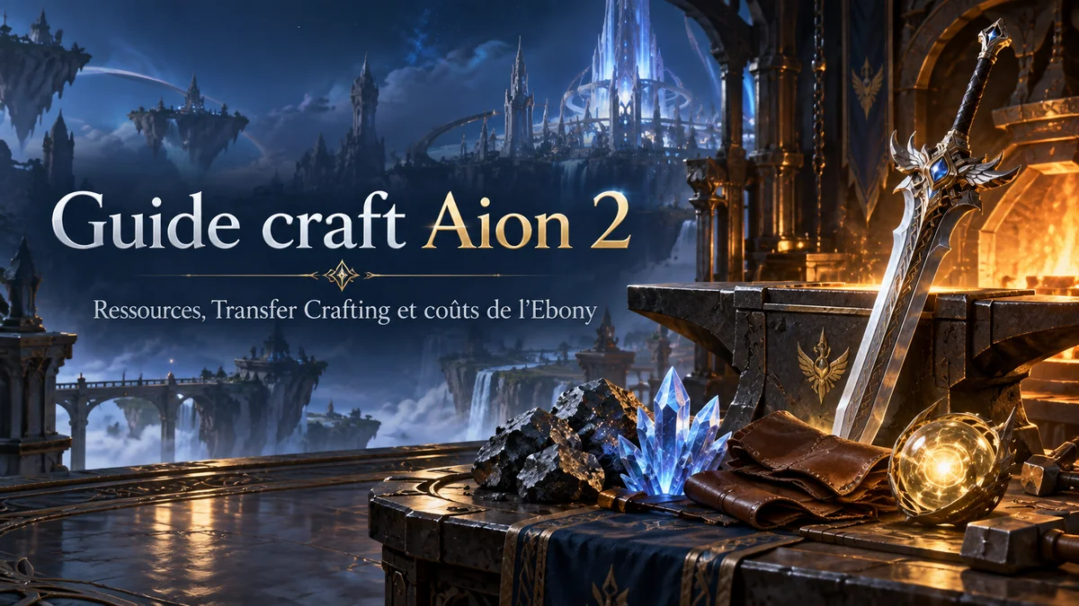 Guide craft Aion 2 : ressources, Transfer Crafting et coûts de l'Ebony