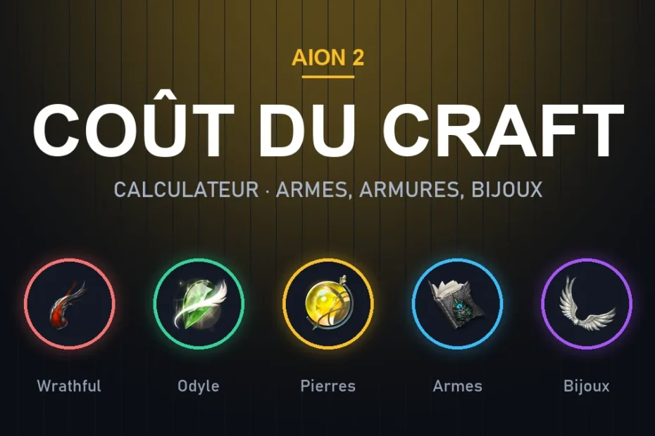 Calculateur de craft Aion 2 : le vrai coût de chaque arme