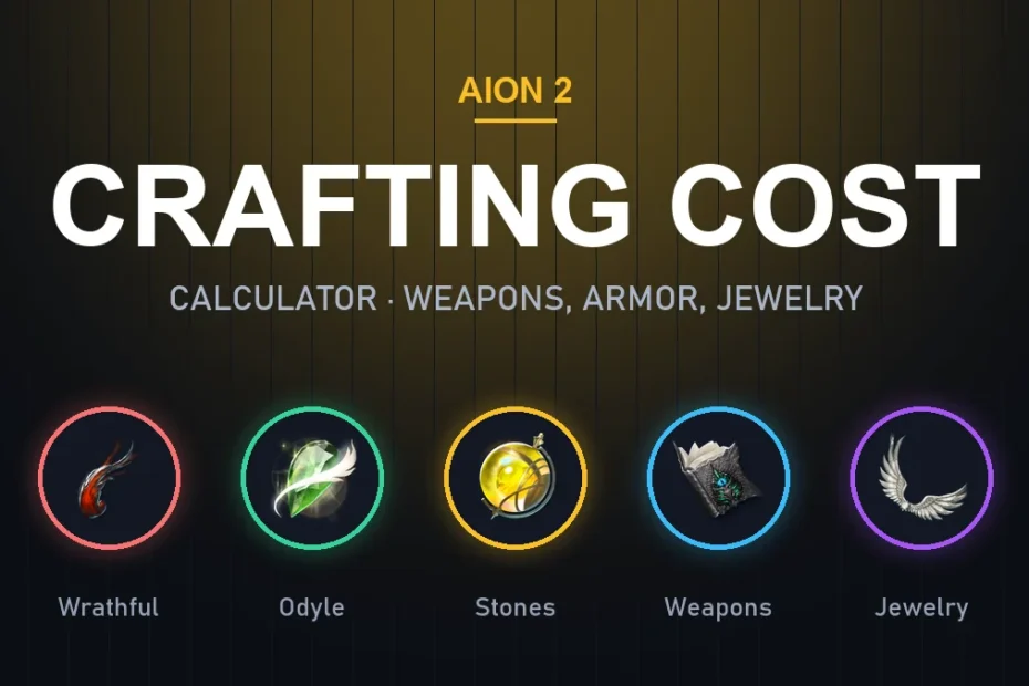 Aion 2 Crafting Calculator: the real cost of every weapon